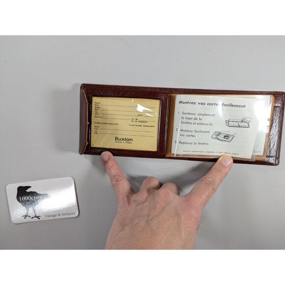 New Old Stock LORD BUXTON brown leather bifold wallet, Analine Calf leather - Picture 4 of 13